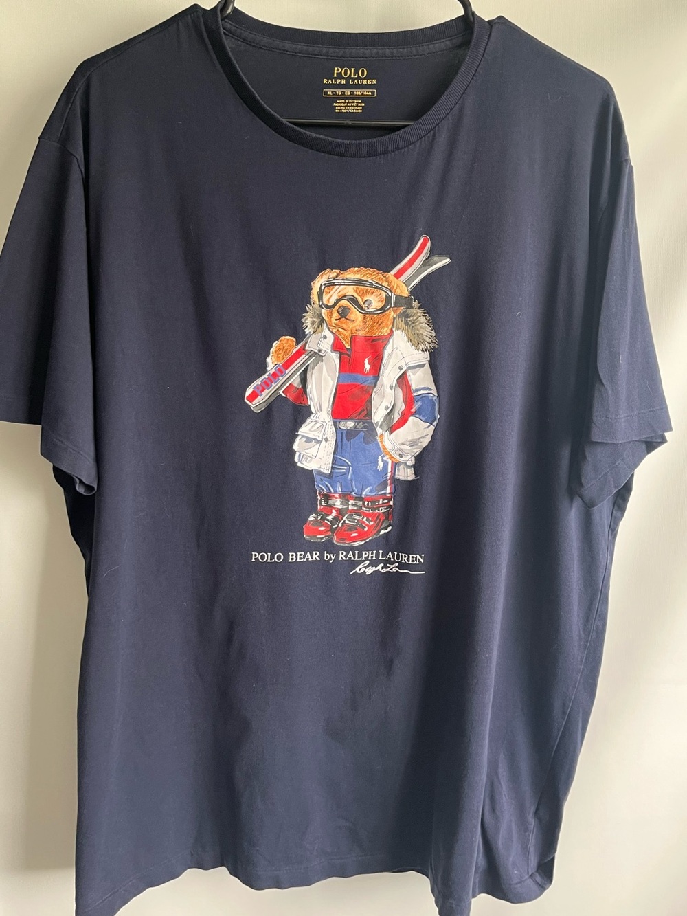 Polo by Ralph Lauren Navy Bear Ski Graphic Tee XL men’s